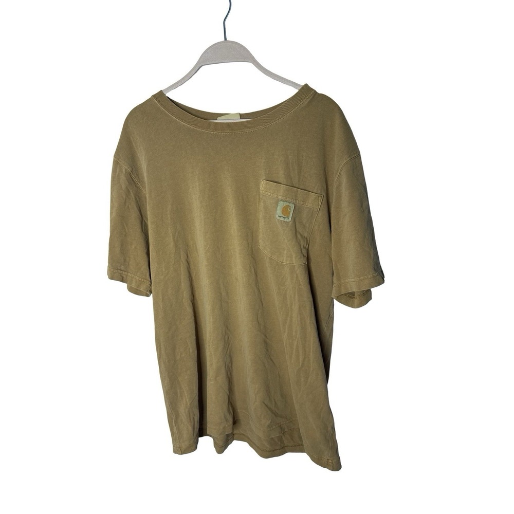 Carhartt Garment Dyed Pocket Tee MensT Shirt Loose Fit TK6252 Large - Picture 1 of 2